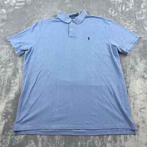 Polo Ralph Lauren Shirt Mens Size XXL Light Blue Classic Fit Polo Preppy